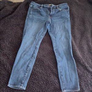 Light wash blue jeans